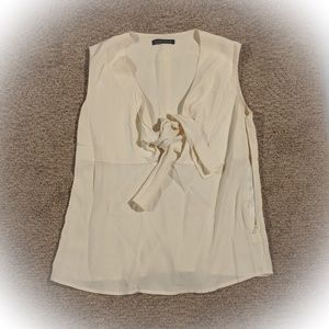 Silk Tie-front, Ivory